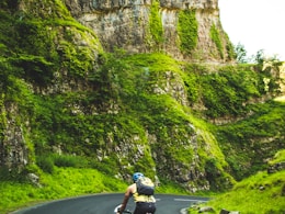 person riding a mountain bike