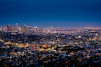 aerial photography of cityscape at night