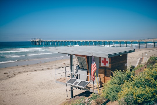 brown and gray shed near beach and port in San Diego United States