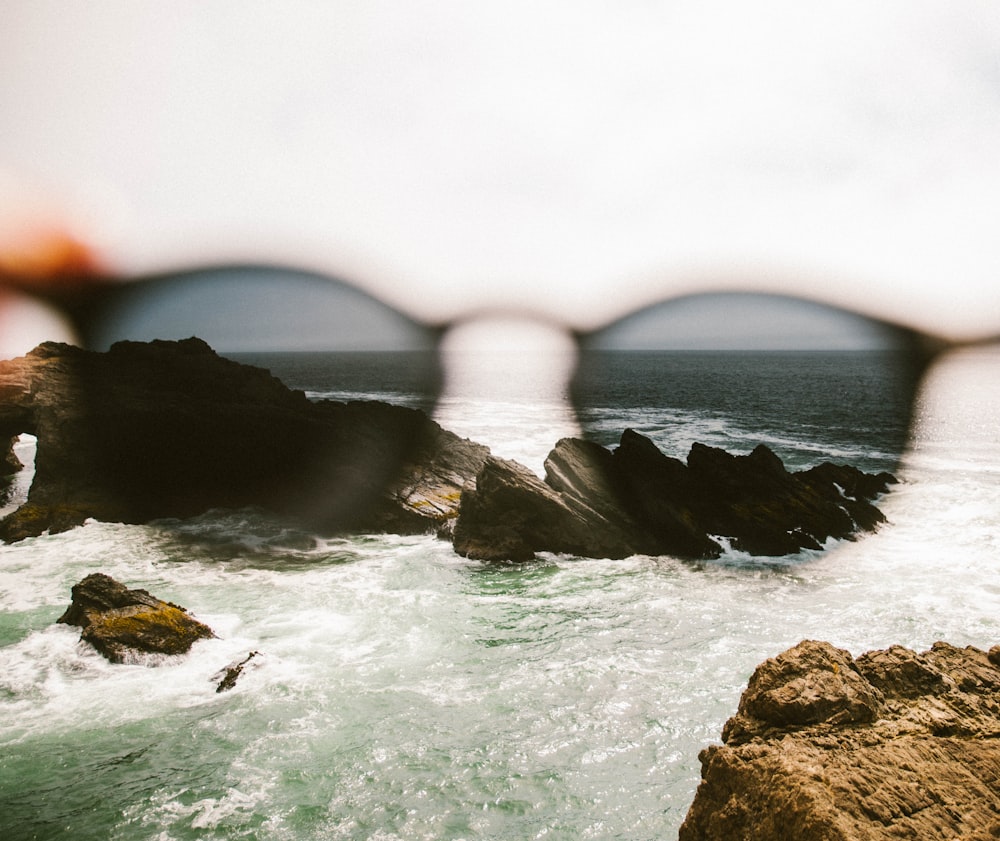 black framed sunglasses