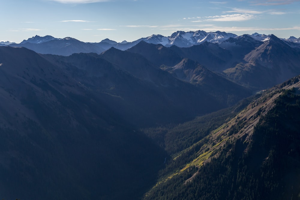 Tagsüber grasbewachsene Berge