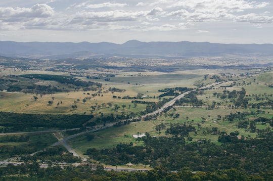 aerial photography of long winding road in Telstra Tower Australia