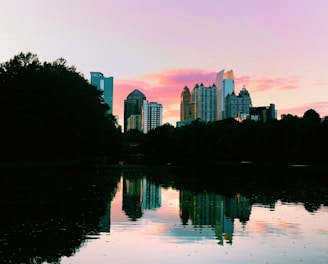 high rise building across body of water