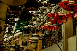 A collection of various stylish lamps displayed.