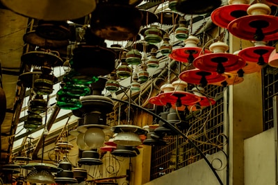 A collection of various stylish lamps displayed.