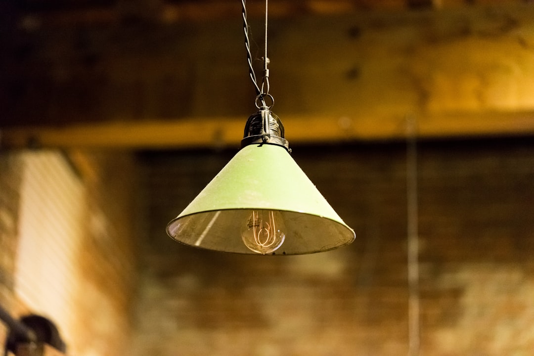 selective photography of gray pendant lamp