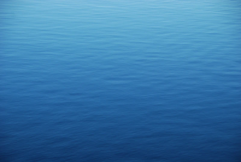 Flat calm blue ocean