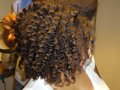 Close-up of shiny, smooth hair after a professional blowout at Mirely Beauty.