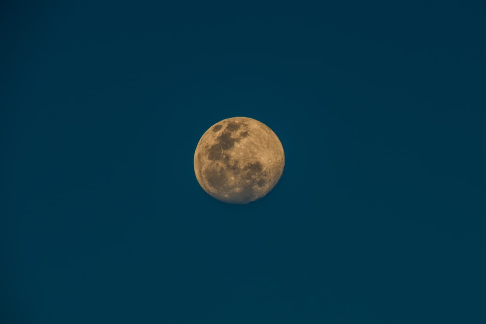 closeup photo of full moon