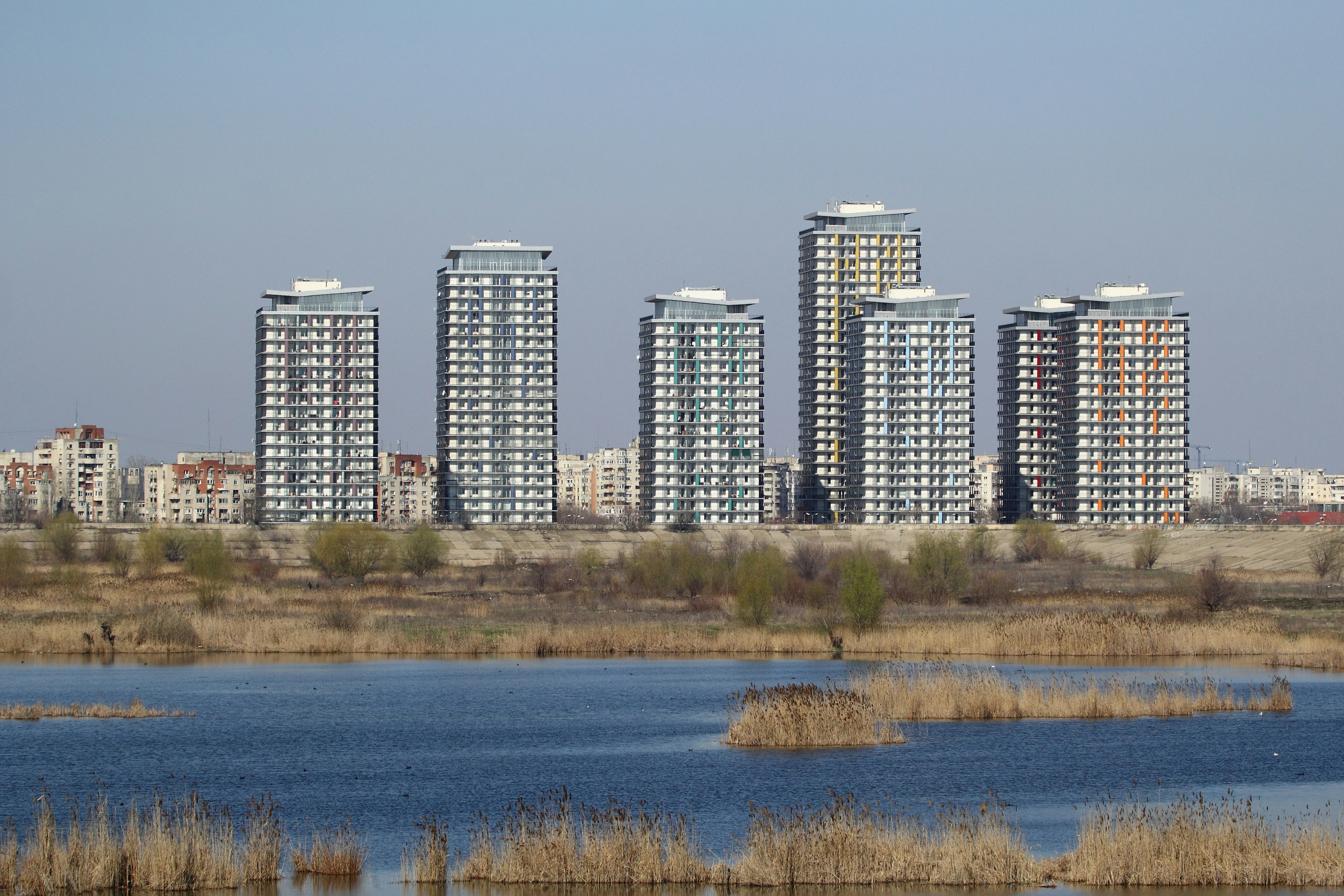 several high-rise buildings cityscape