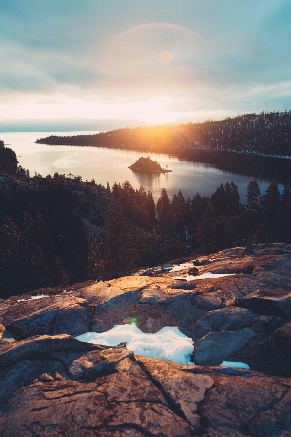 tundra mountain and body of water