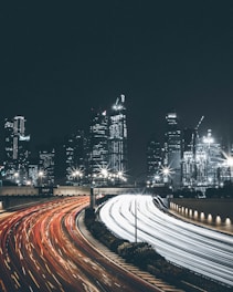 timelapse photo of the road with cars