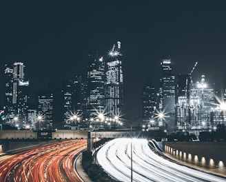 timelapse photo of the road with cars