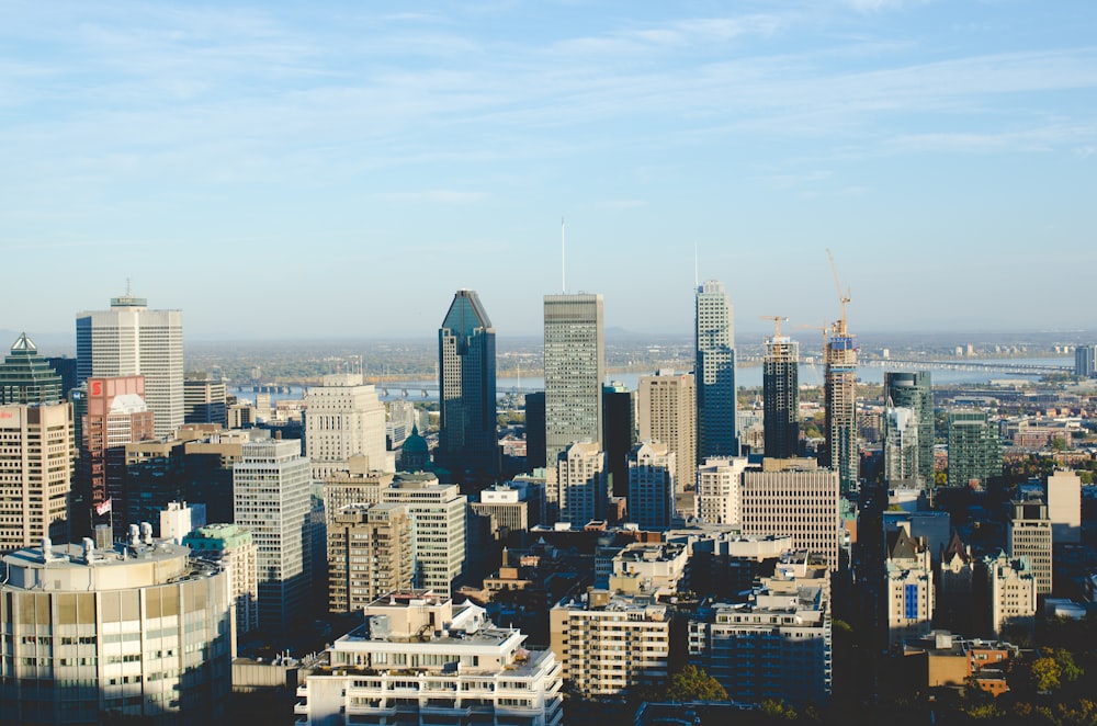 high-rise buildings near river