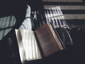 person reading book