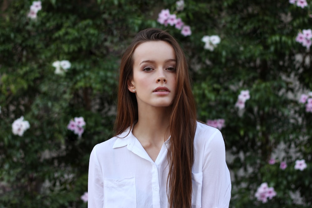 women's white dress shirt