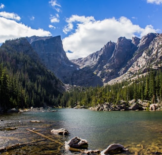 landscape photography of black mountain