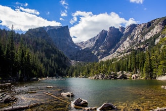 landscape photography of black mountain