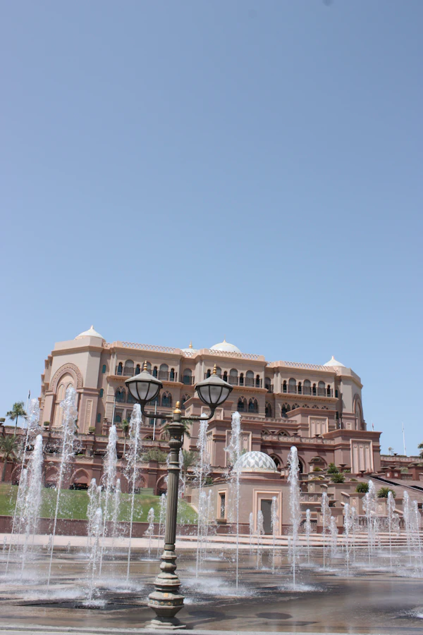 Emirates Palace hotel and its domes in Abu Dhabi