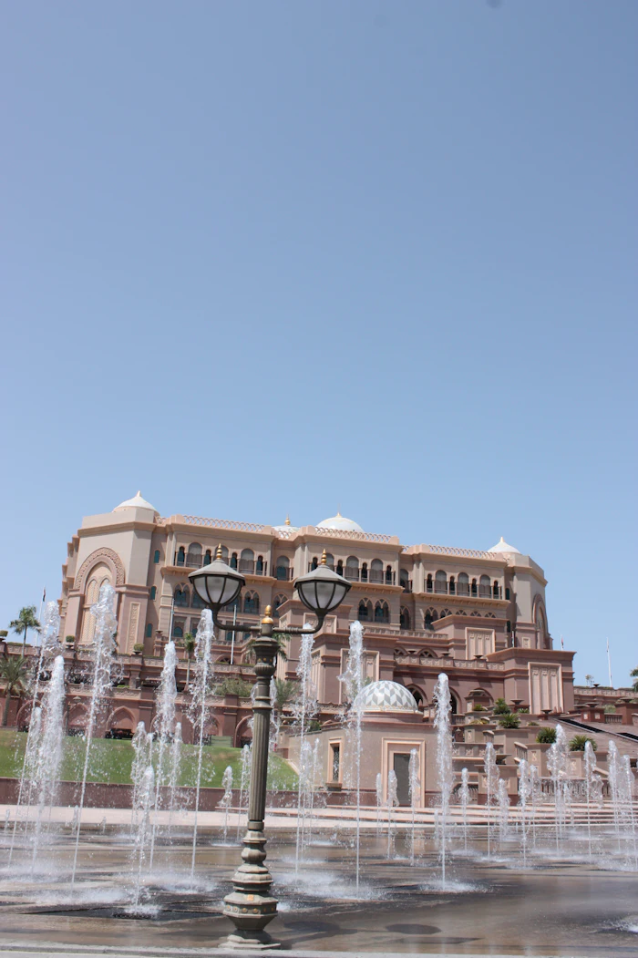 Emirates Palace and its domes in Abu Dhabi