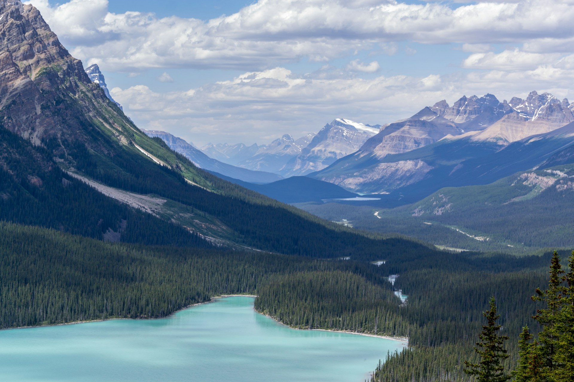 bird's eye view of river and mountains