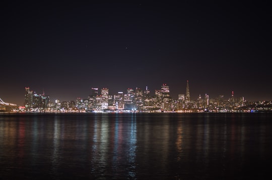 city skyline during night time in Treasure Island United States