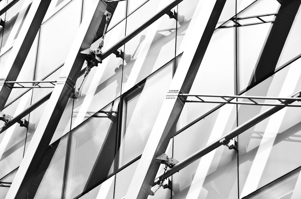 closeup photography of glass window building