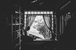 View of the AC room’s window overlooking the peaceful surroundings.
