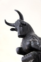 Finished metal sculpture showcasing craftsmanship and detail.