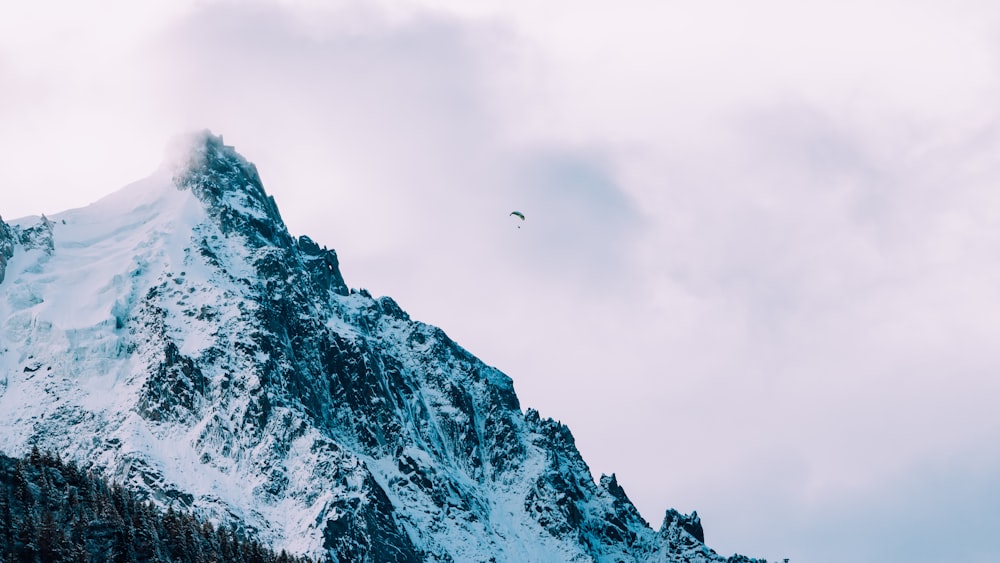 昼間の雪山