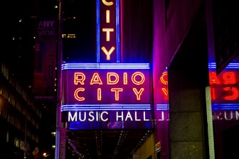 Radio City Music Hall street LED signage