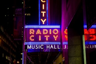 Radio City Music Hall street LED signage