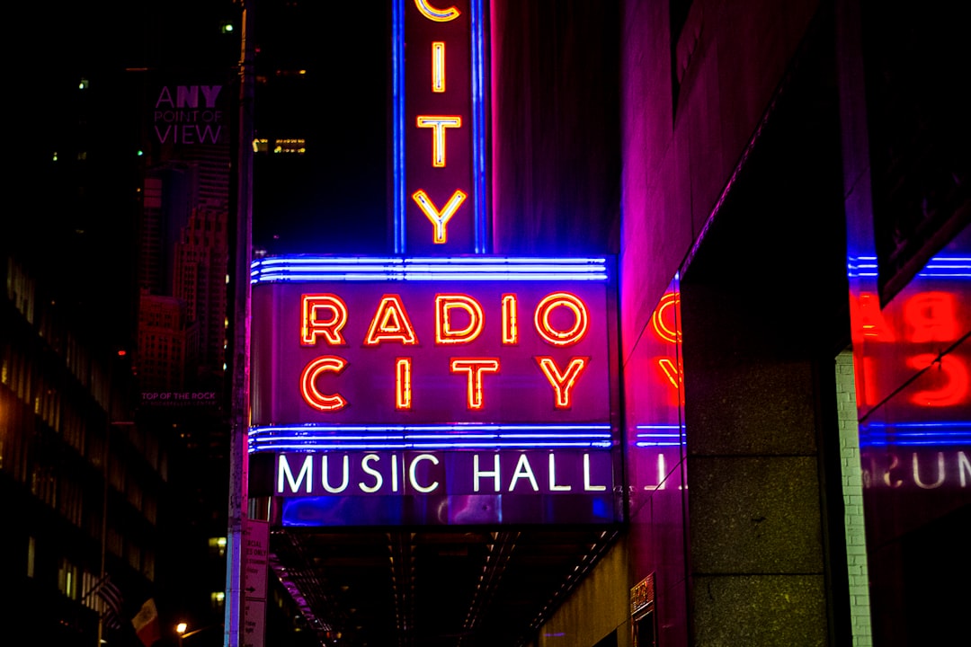 Radio City Music Hall street LED signage