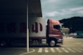 box truck passing through toll gate