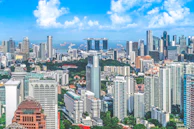 aerial photography of high rise buildings