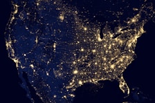 aerial photography of city during night time