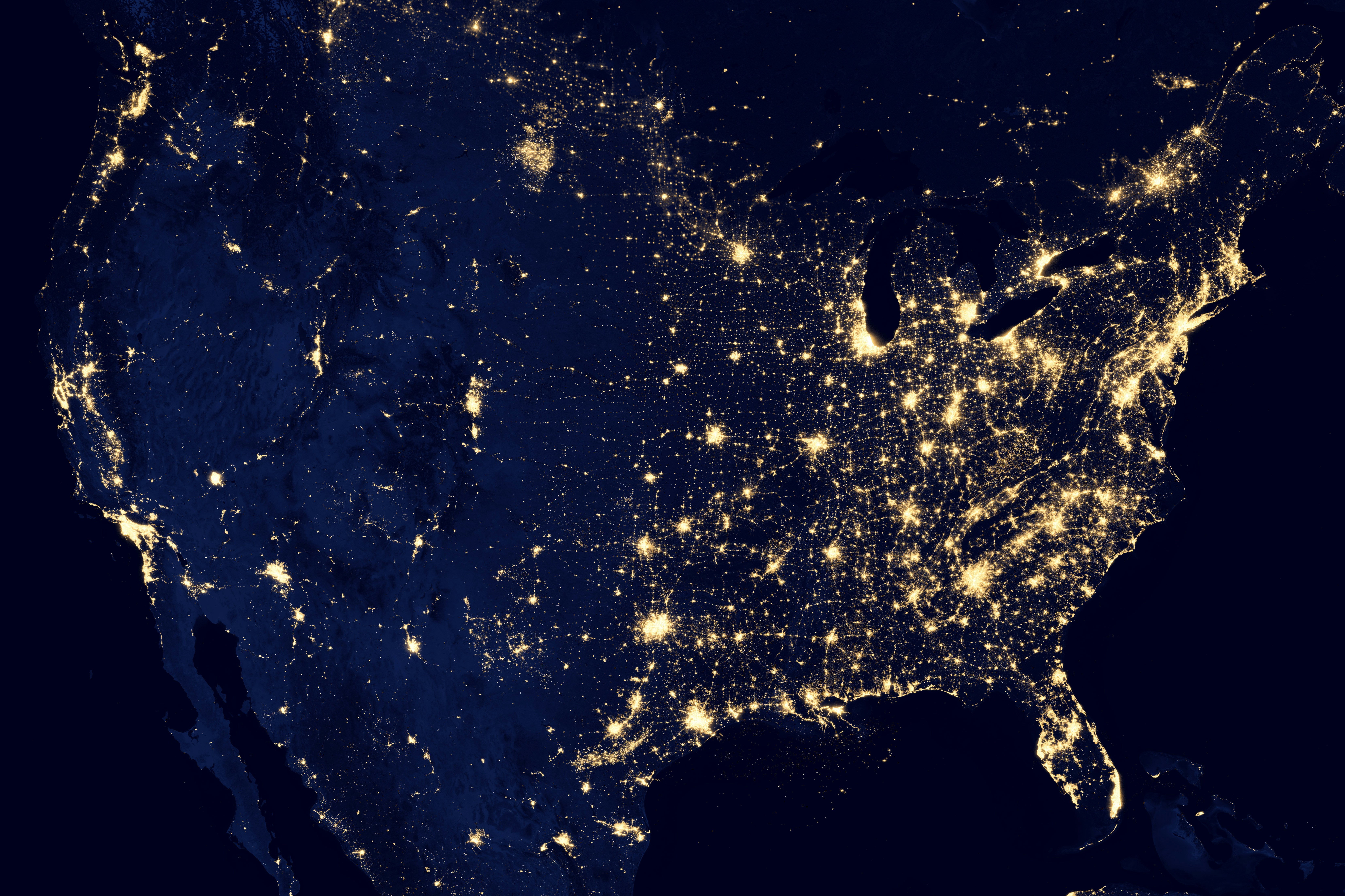 USA at Night