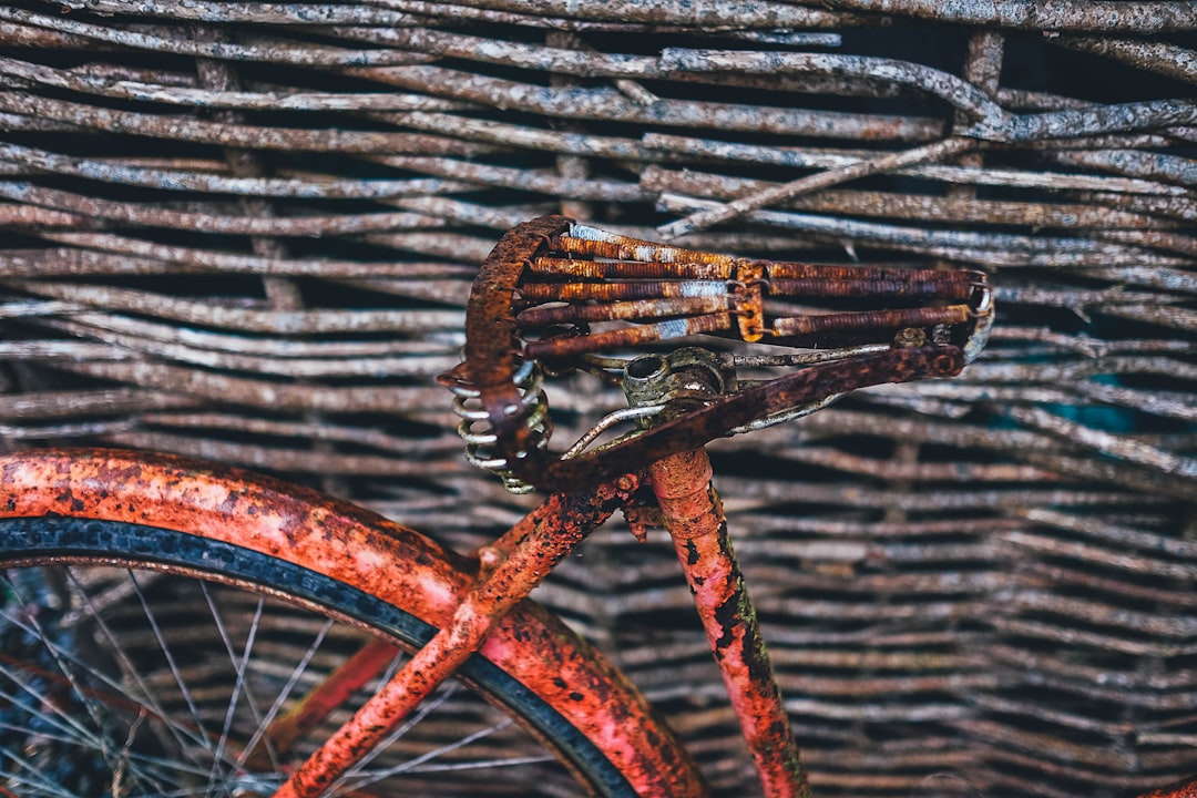 vintage brown bicycle