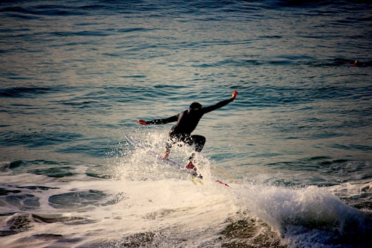 person wakeboarding on the sea in Biarritz France