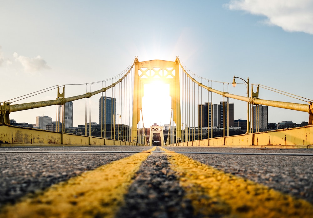 worm's eye view photography of bridge