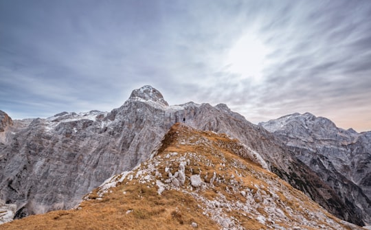 landscape photography of gray and brown mountains in Triglav Slovenia