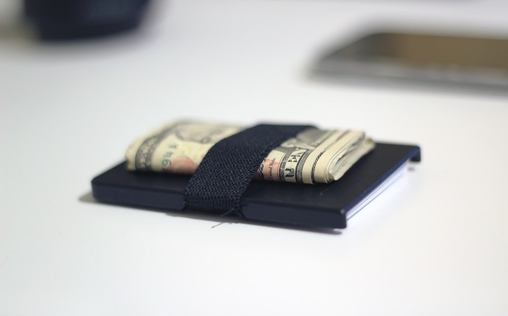 Paper money in a holder.