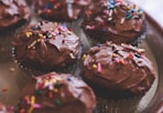 chocolate cupcakes with sprinkles