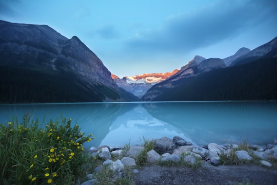 calm body of water in Banff National Park Canada