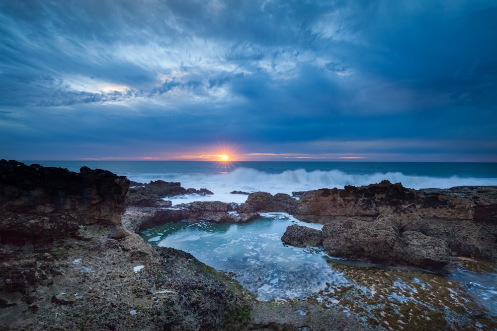 landscape photography of ocean waves