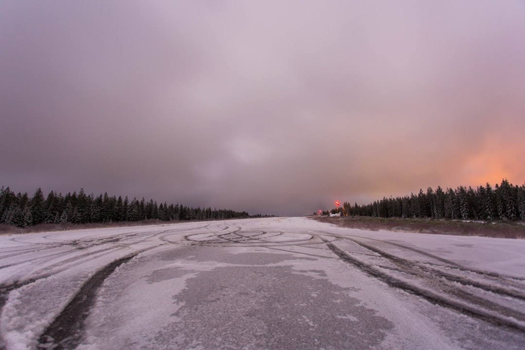 road covered with snow