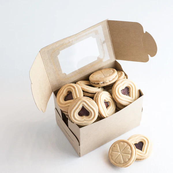 Caixa de presente com biscoitos