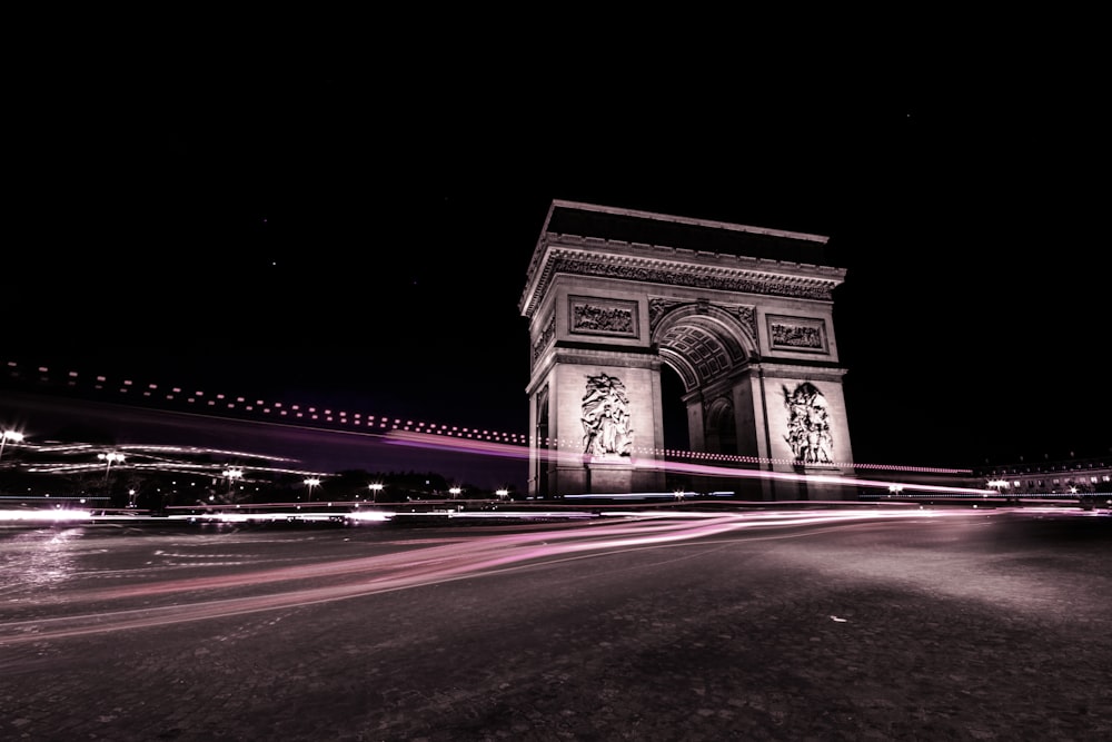 time-lapse photography of Arc de Triomphe, Paris France