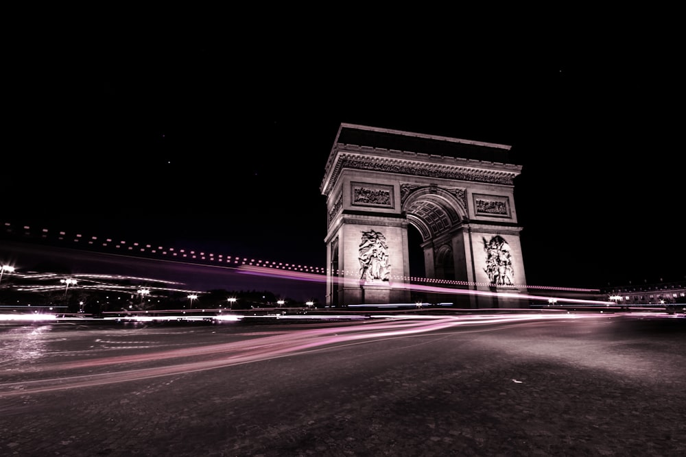 Zeitrafferfotografie des Arc de Triomphe, Paris, Frankreich