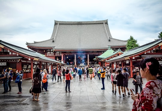 group of people in Sensō-ji Japan